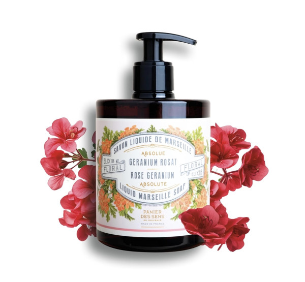 Panier des Sens ROSE GERANIUM LIQUID MARSEILLE SOAP Rosegeranie Flüssigseife 500ml