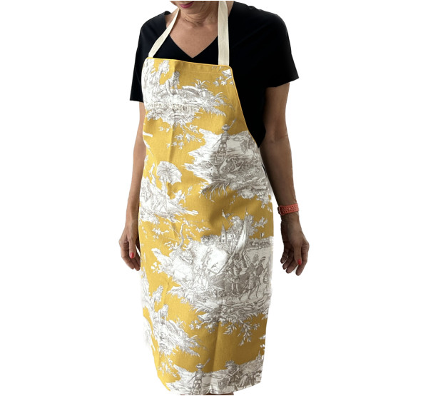 Aida Sanchez Home Collection JOILE DE JOUY APRON Schürze Mustard Senf