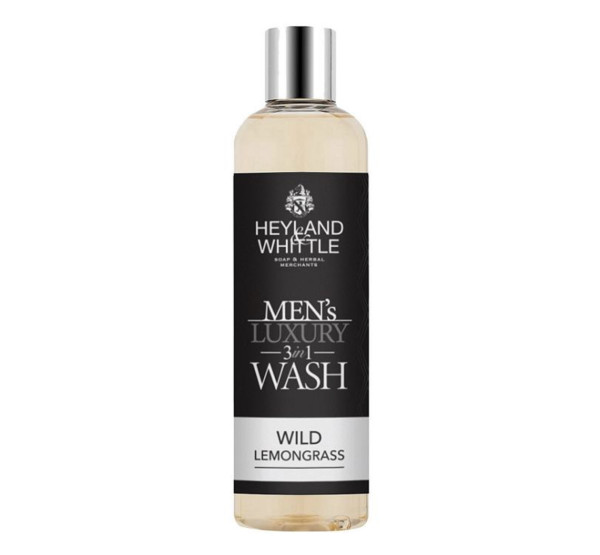 Heyland & Whittle WILD LEMONGRASS MEN'S LUXURY 3in1 WASH Duschgel für Gesicht, Körper & Haare