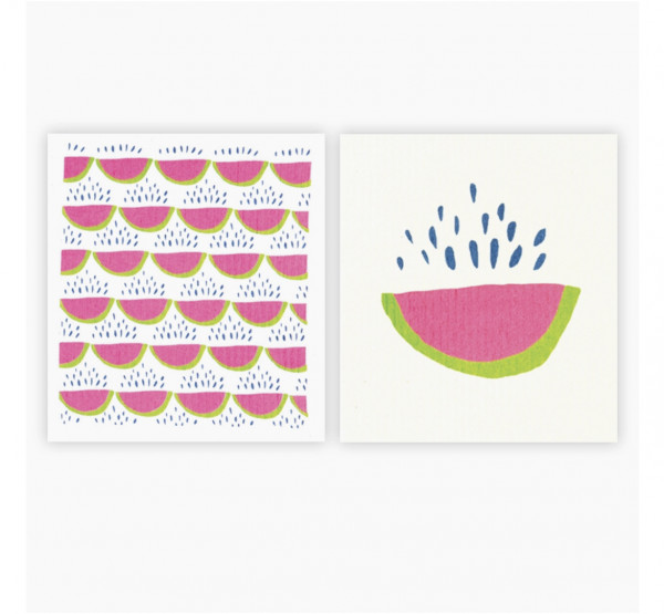 rockflowerpaper BLU-CLOTHS JUICY WATERMELON Küchenschwämme, 2er Pack