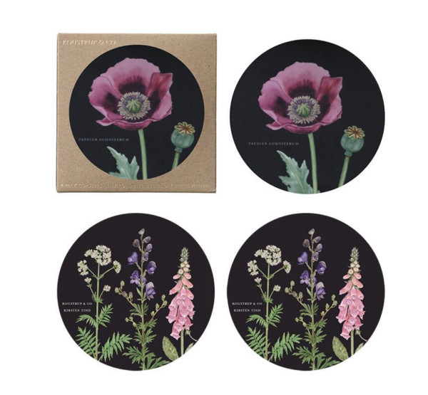 Koustrup & Co MONASTERY GARDEN COASTERS Untersetzer, rund Ø 9 cm, 4er Set