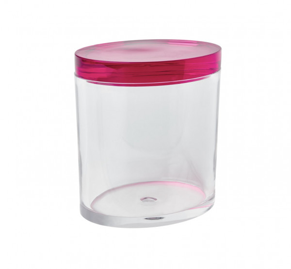 Gift Company CUSTODY ovale Acryl-Box mit pinkem Deckel