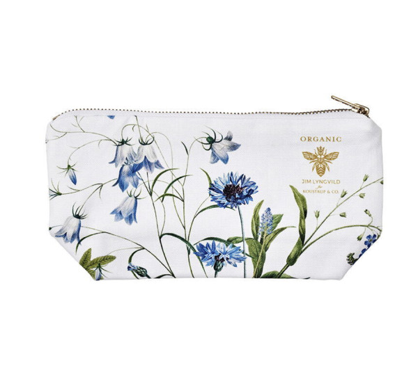 Koustrup & Co BLUE FLOWER GARDEN COSMETIC BAG Kosmetiktasche, Bio-Baumwolle