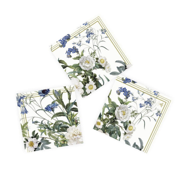 Koustrup Co BLUE FLOWER GARDEN 3-lagige Servietten 20er Pack