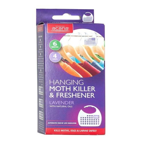 Acana HANGING MOTH KILLER & FRESHENER Langzeit-Mottenschutz zum Aufhängen (4er Pack)