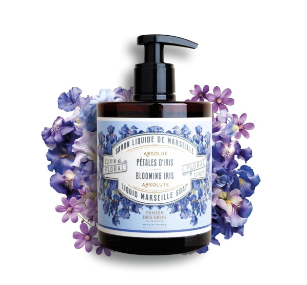 Panier des Sens BLOOMING IRIS LIQUID MARSEILLE SOAP Irisblüte Flüssigseife 500ml