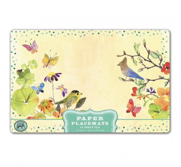 Michel Design Works Paper Placemats Platzsets BIRDS & BUTTERFLIES