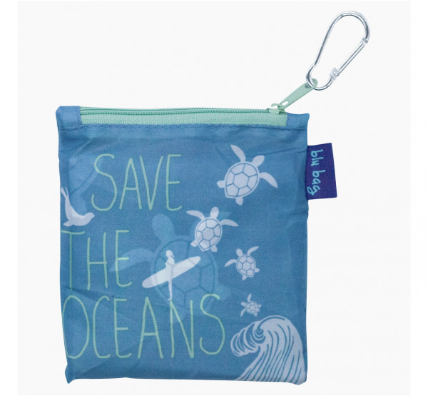 rockflowerpaper BLU BAG SAVE THE OCEAN Umweltfreundliche Einkaufstasche, faltbar