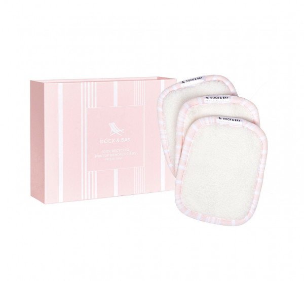 Dock & Bay MAKEUP REMOVER PADS PEPPERMINT PINK Abschmink-/Gesichtsreinigungspads (3er Pack)