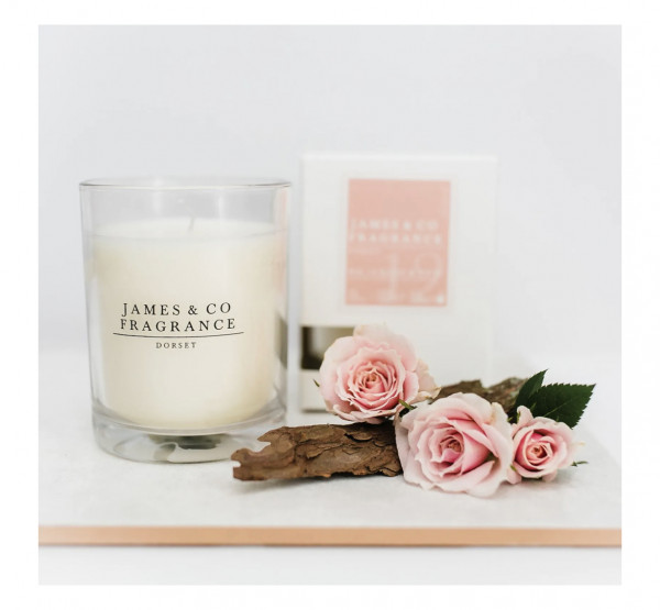 James & Co NO.12 ROSE & OUD LUXURY SCENTED JAR CANDLE Duftkerze im Glas