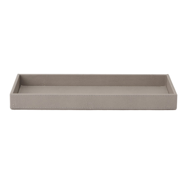 mojoo STING TRAY Tablett, Rochenoptik fawn hellbeige rechteckig 38 x 19 x 3,5 cm