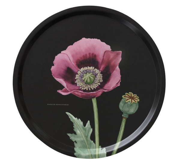 Koustrup & Co PINK POPPY SERVING TRAY Serviertablett, rund Ø 38 cm