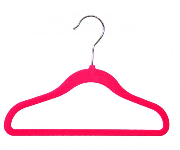 Rutschfeste, platzsparende Kinder-Kleiderbügel, 30cm (Fuchsia Pink) - 25er Pack
