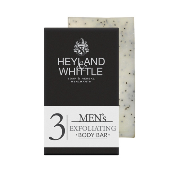 Heyland & Whittle MEN'S EXFOLIATING BODY BAR Körperpeeling-Seife, 120 g