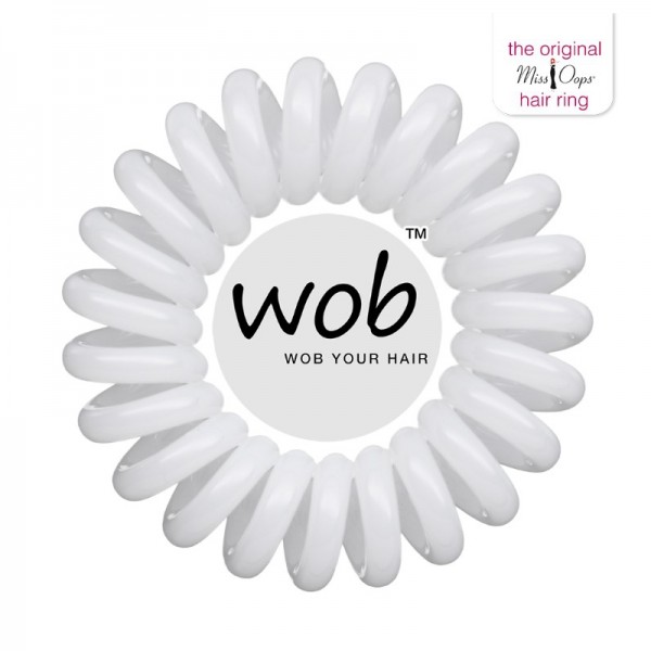 Miss Oops WOB TRACELESS HAIR RINGS Spiral-Haargummi weiss