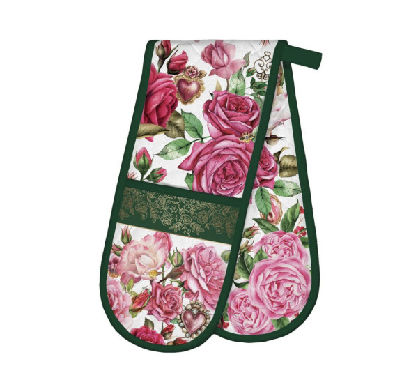 Michel Design Works ROYAL ROSE DOUBLE OVEN GLOVE Doppel-Ofenhandschuhe