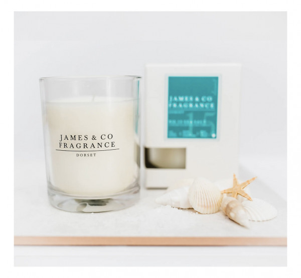 James & Co NO.15 SEA SALT LUXURY SCENTED JAR CANDLE Duftkerze im Glas