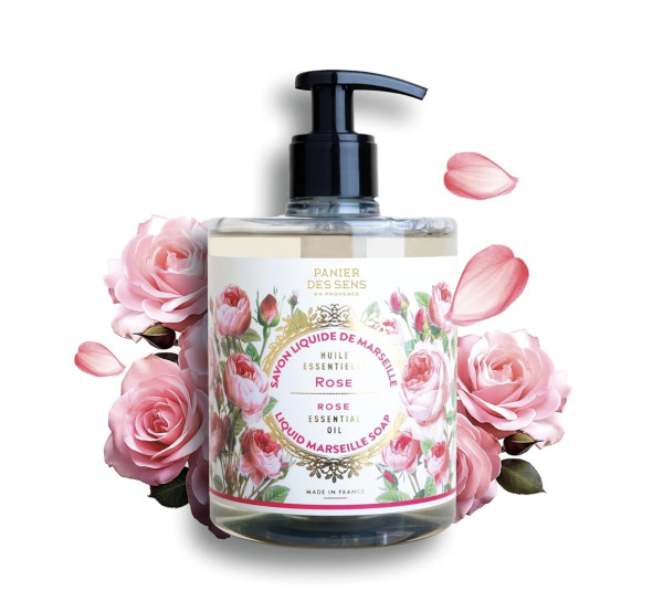Panier des Sens ROSE LIQUID MARSEILLE SOAP Rosen Flüssigseife 500ml