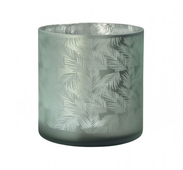 Sompex AWHIA L FERN GLASS LANTERN / VASE Farn Glas-Windlicht / Vase Ø20 x 20 cm grün/silber