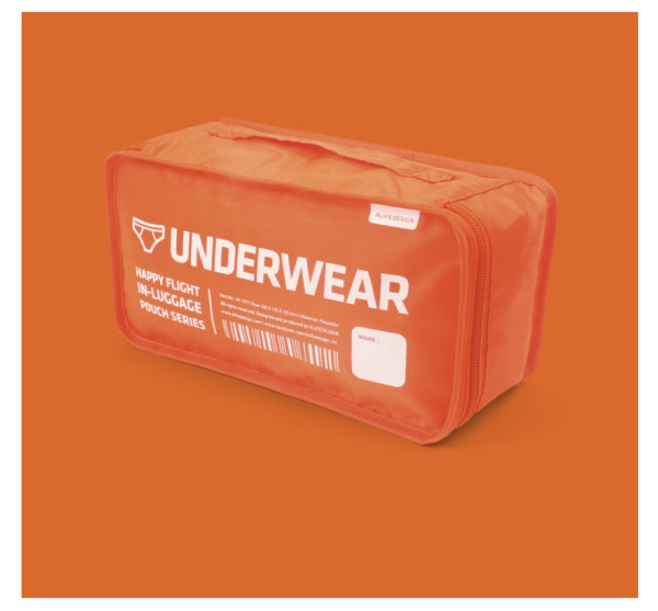 Alife Design UNDERWEAR IN-LUGGAGE POUCH Beutel für Dessous Unterwäsche orange