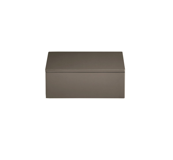 mojoo LUX BOX WITH LID Lackbox mit Deckel, warm grey/taupe 19 x 19 x 7 cm