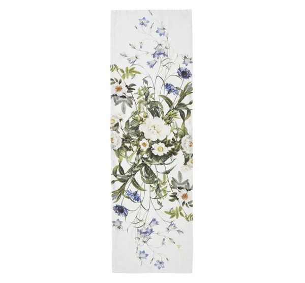 Koustrup Co BLUE FLOWER GARDEN TABLE RUNNER Tischläufer, Leinen