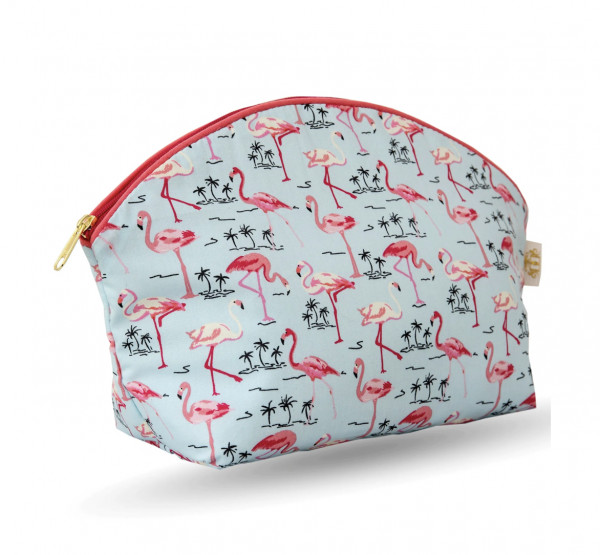 Dilly Daydream PRETTY FLAMINGO SPONGE BAG Kosmetiktasche / Kulturbeutel (27 x 16 x 10 cm)