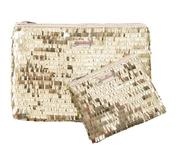 brasi brasi KULTUR PAILLETTE LONG Kulturbeutel Innentasche Clutch gold