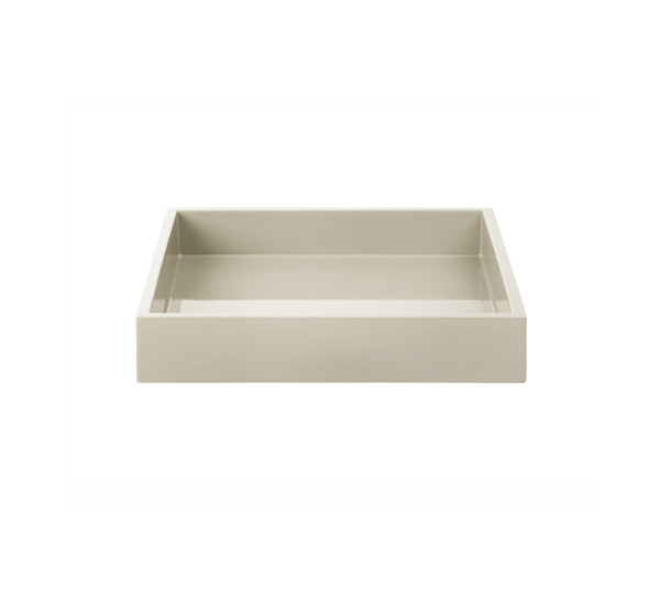 mojoo LUX SMALL TRAY Lacktablett, latte rechteckig 19 x 19 x 3,5 cm