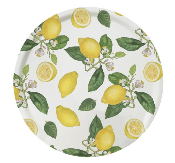 Koustrup Co LEMONS ROUND SERVING TRAY Serviertablett rund diameter 38cm