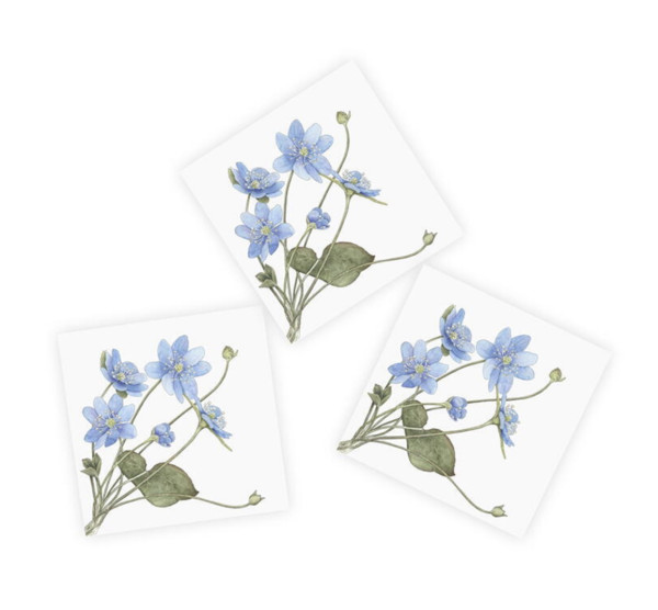 Koustrup Co BLUE ANEMONE 3-lagige Servietten 20er Pack