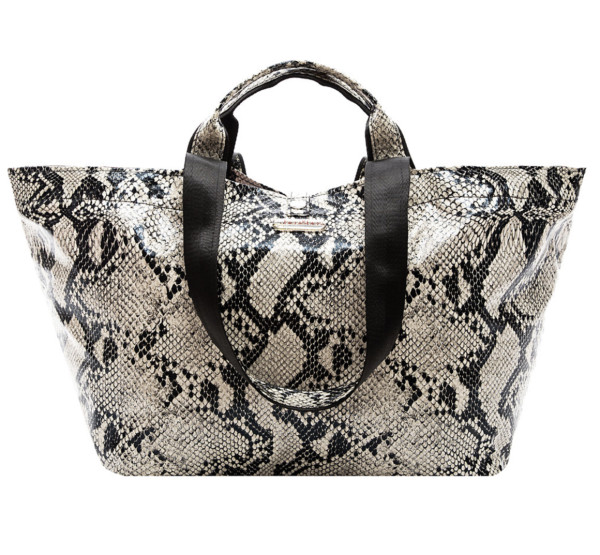 brasibrasi® HALF&SNAKE CLOSE XL-Shopper-Tasche, mit Reißverschluss, faltbar Python Beige