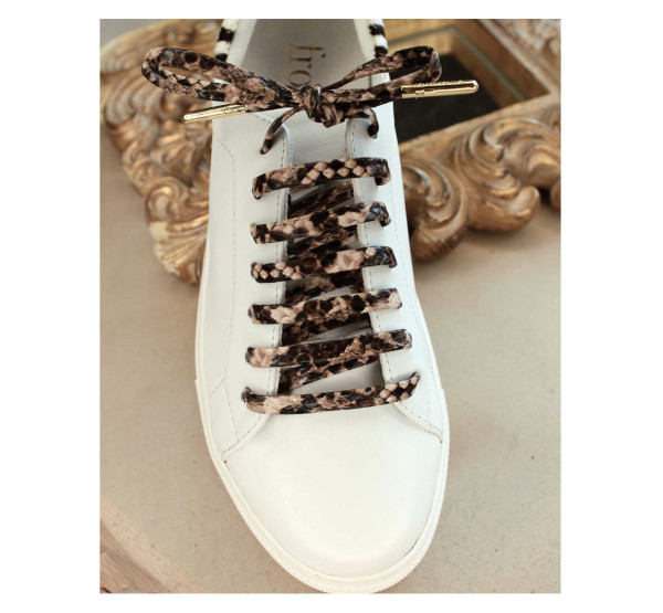 froufrouz PYTHON SHOELACES TAN, Python-Schnürsenkel, Paar