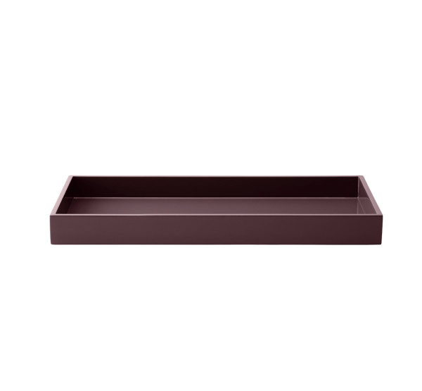 mojoo LUX MEDIUM TRAY Lacktablett, burgundy rechteckig 38 x 19 x 3,5 cm