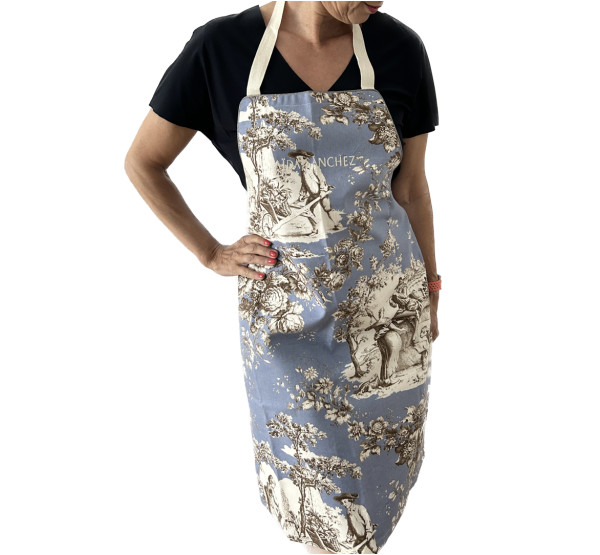 Aida Sanchez Home Collection JOILE DE JOUY APRON Schürze Denim Blue Jeansblau