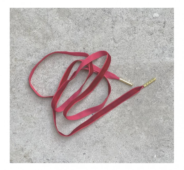 Alice Bow VELVET SHOELACES, Samt-Schnürsenkel, Paar Red Velvet