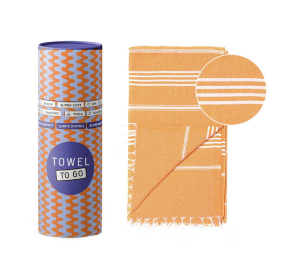 Towel To Go IPANEMA BEACH TOWEL ORANGE, Strandtuch in Geschenkbox