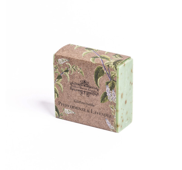 The Great British Garden Company PEPPERMINT LAVENDER GARDENERS' SOAP BAR Pfefferminze Lavendel Gärtnerseife 100g