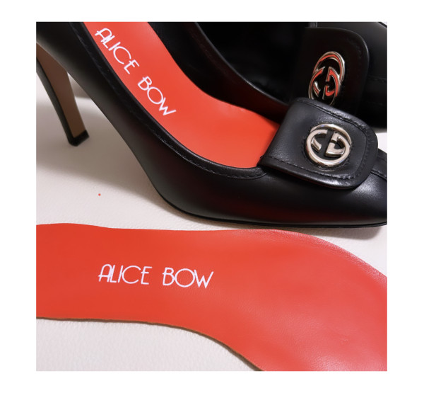 Alice Bow INSOLES for HIGH HEELS & FLATS Leder-Einlegesohlen Orange Bougainvillea