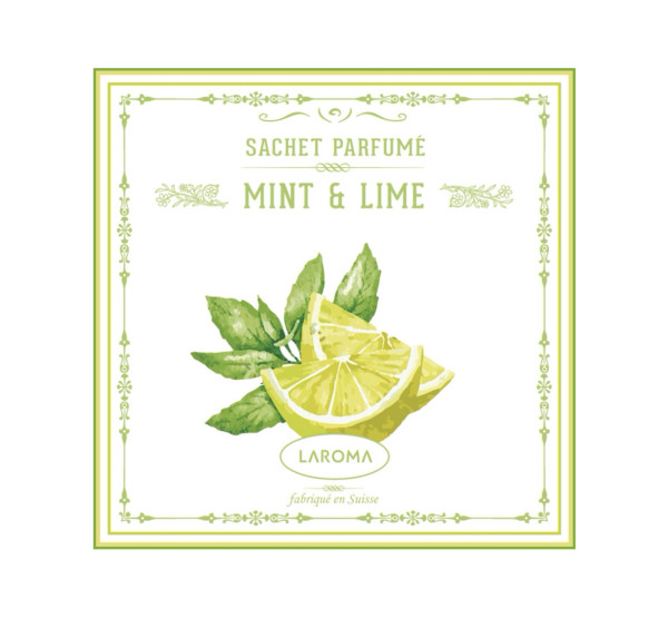 LAROMA Switzerland MINT & LIME FRAGRANCE SACHET Minze-Limette-Duftsachet