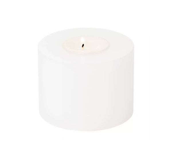 Edzard CORNELIUS TEALIGHT HOLDER Dauerkerze, Teelichthalter weiss Ø 8 cm Höhe 6 cm